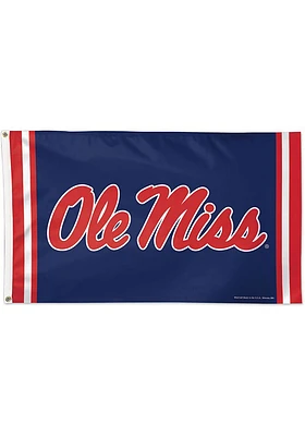 Ole Miss Rebels 3x5 Striped Red Silk Screen Grommet Flag
