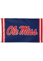 Ole Miss Rebels 3x5 Striped Red Silk Screen Grommet Flag