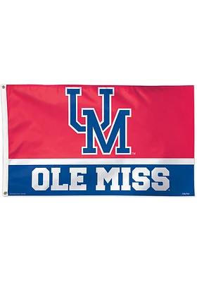 Ole Miss Rebels 3x5 Red Silk Screen Grommet Flag