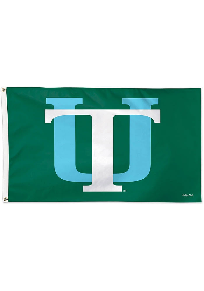 Tulane Green Wave 3x5 Green Silk Screen Grommet Flag - Green