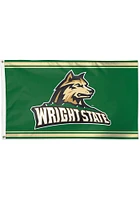 Wright State Raiders 3x5 Green Silk Screen Grommet Flag - Green