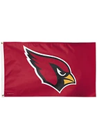 Arizona Cardinals Logo 3x5 Red Silk Screen Grommet Flag