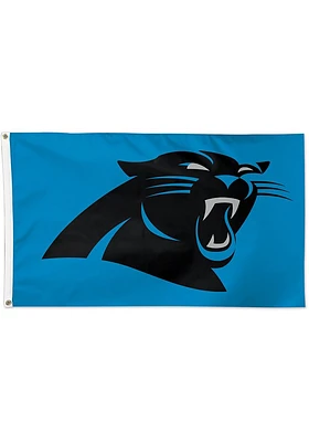 Carolina Panthers 3x5 Black Silk Screen Grommet Flag