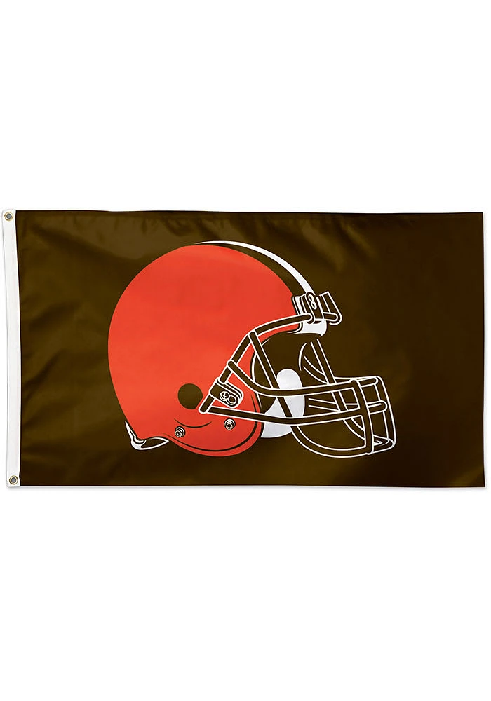 Cleveland Browns 3x5 Brown Silk Screen Grommet Flag