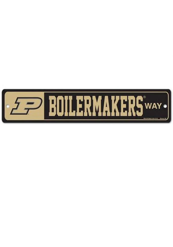 Purdue Boilermakers Street Zone Sign - Black