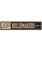 Purdue Boilermakers Street Zone Sign - Black