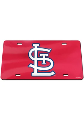 St Louis Cardinals Red Team Color Acrylic Car Accessory License Plate
