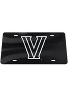 Villanova Wildcats Black Silver Logo Black Background Car Accessory License Plate