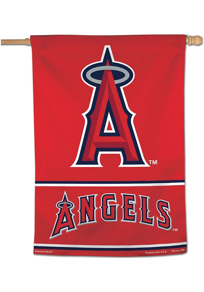 Los Angeles Angels Logo 28x40 Banner - Red