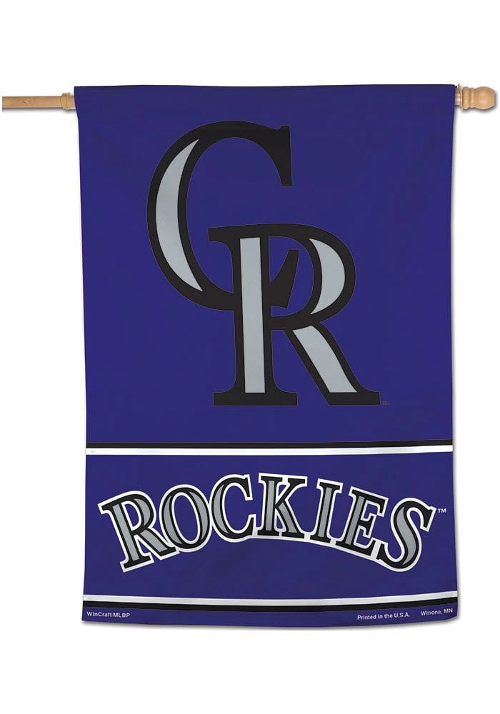 Colorado Rockies Logo 28x40 Banner - Purple