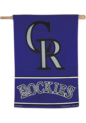Colorado Rockies Logo 28x40 Banner - Purple