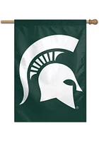 Michigan State Spartans Logo 28x40 Banner - Green