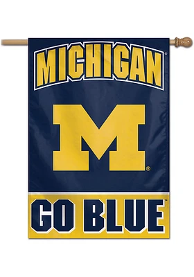 Michigan Wolverines Typeset 28x40 Banner - Blue