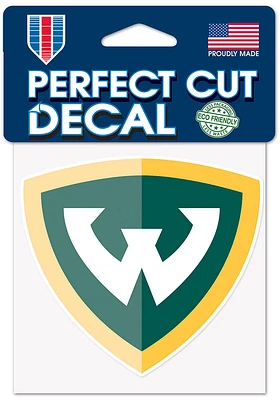 Wayne State Warriors 4x4 inch Auto Decal - Green