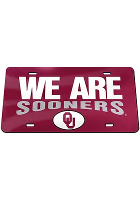 Oklahoma Sooners Red We Are Sooners Car Accessory License Plate