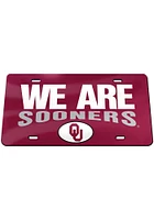 Oklahoma Sooners Red We Are Sooners Car Accessory License Plate