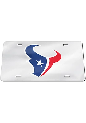 Houston Texans Silver Color Logo Car Accessory License Plate