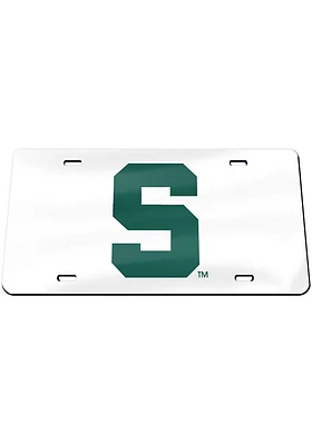 Michigan State Spartans Silver Logo Car Accessory License Plate