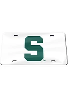 Michigan State Spartans Silver Logo Car Accessory License Plate