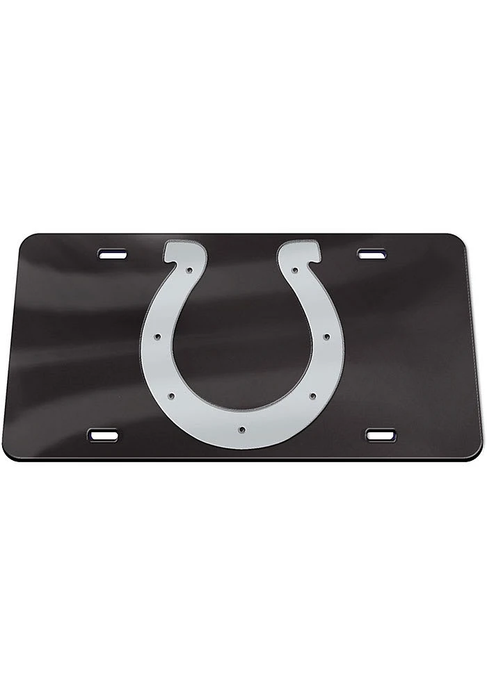 Indianapolis Colts Black Silver Logo Black Background Car Accessory License Plate