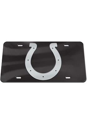 Indianapolis Colts Black Silver Logo Black Background Car Accessory License Plate