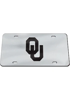 Oklahoma Sooners Black Logo Car Accessory License Plate