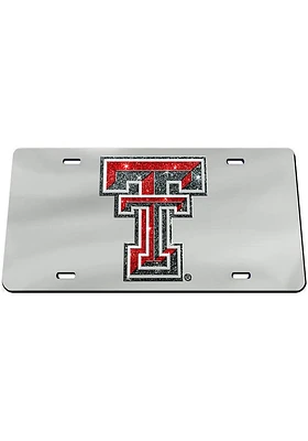 Texas Tech Red Raiders Glitter Logo Car Accessory License Plate