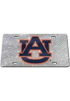 Auburn Tigers Silver Glitter Car Accessory License Plate