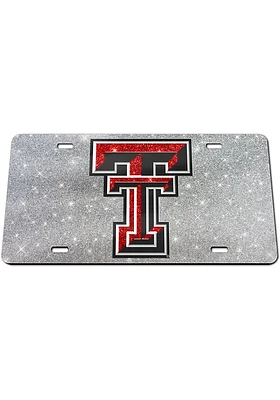 Texas Tech Red Raiders Glitter Car Accessory License Plate