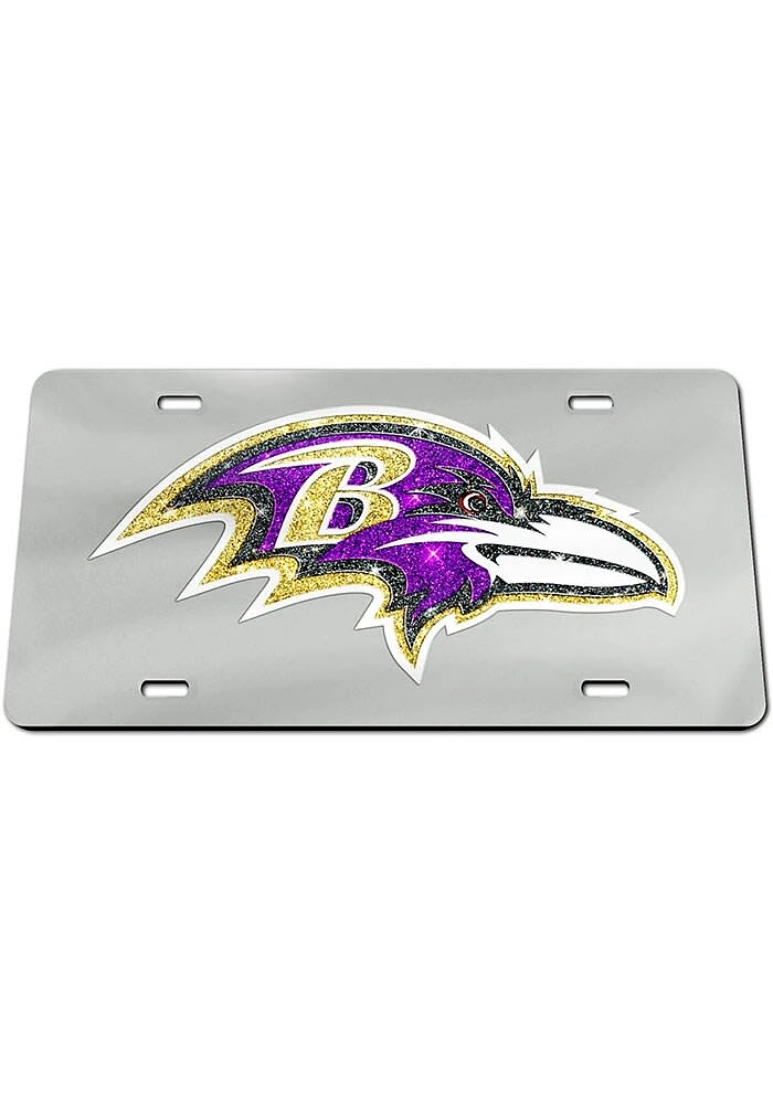 Baltimore Ravens Glitter Raven Car Accessory License Plate