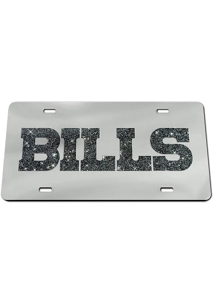 Buffalo Bills Glitter Design Car Accessory License Plate