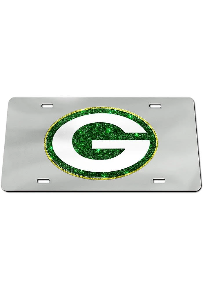 Green Bay Packers Glitter Logo Car Accessory License Plate