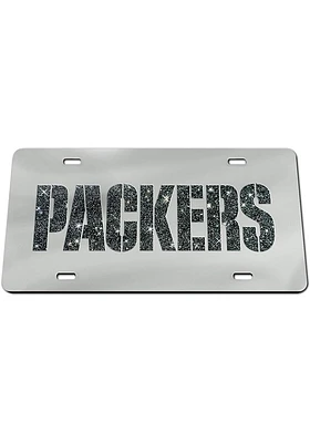 Green Bay Packers Glitter Car Accessory License Plate