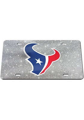 Houston Texans Color Glitter Car Accessory License Plate