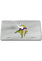 Minnesota Vikings Silver Glitter Car Accessory License Plate