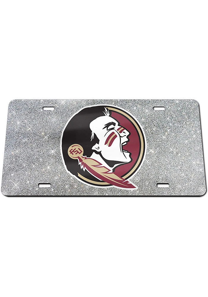 Florida State Seminoles Glitter Logo Car Accessory License Plate