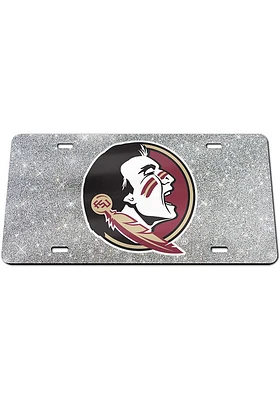 Florida State Seminoles Glitter Logo Car Accessory License Plate