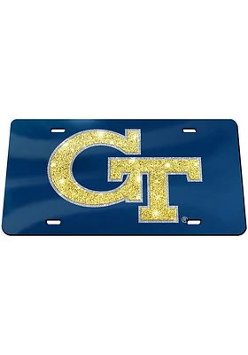GA Tech Yellow Jackets Glitter Car Accessory License Plate