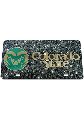 Colorado State Rams Glitter Car Accessory License Plate