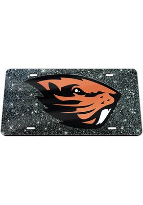 Oregon State Beavers Glitter Car Accessory License Plate