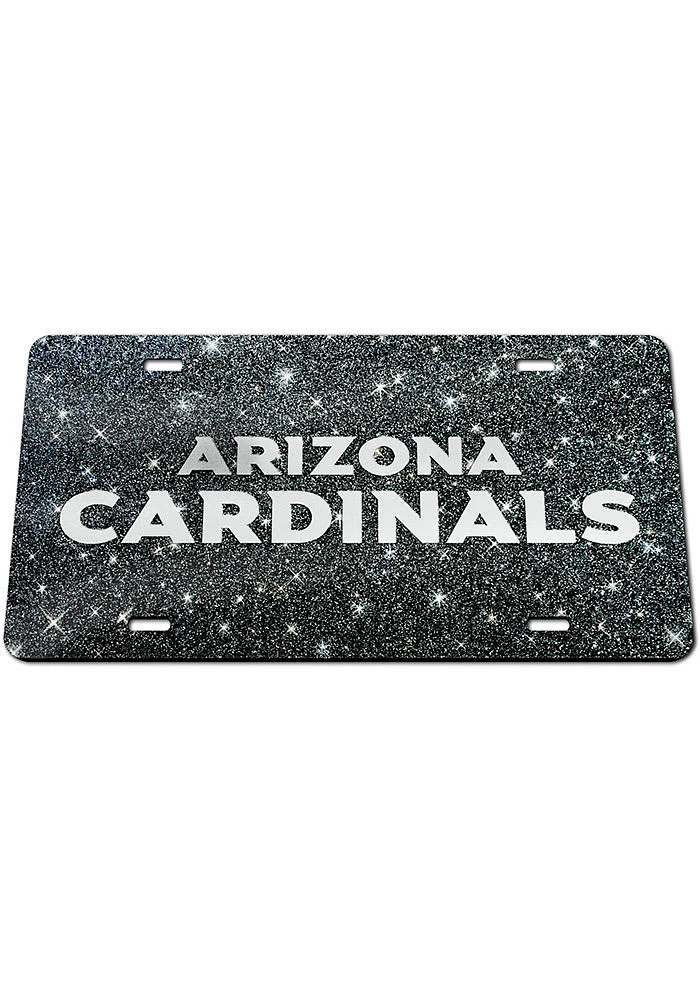 Arizona Cardinals Glitter Car Accessory License Plate