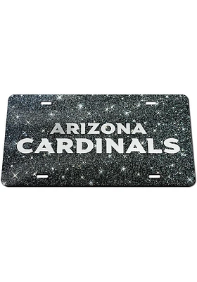 Arizona Cardinals Glitter Car Accessory License Plate