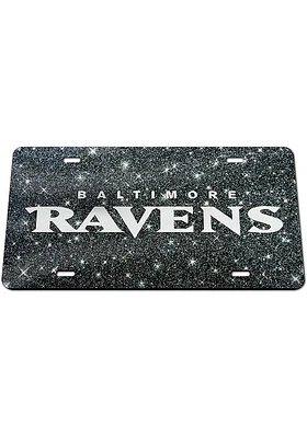 Baltimore Ravens Glitter Car Accessory License Plate