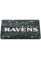 Baltimore Ravens Glitter Car Accessory License Plate