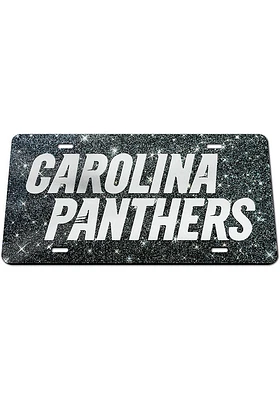 Carolina Panthers Glitter Car Accessory License Plate