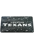 Houston Texans Glitter Car Accessory License Plate
