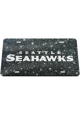 Seattle Seahawks Glitter Car Accessory License Plate