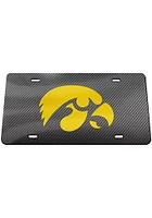Iowa Hawkeyes Grey Carbon Car Accessory License Plate