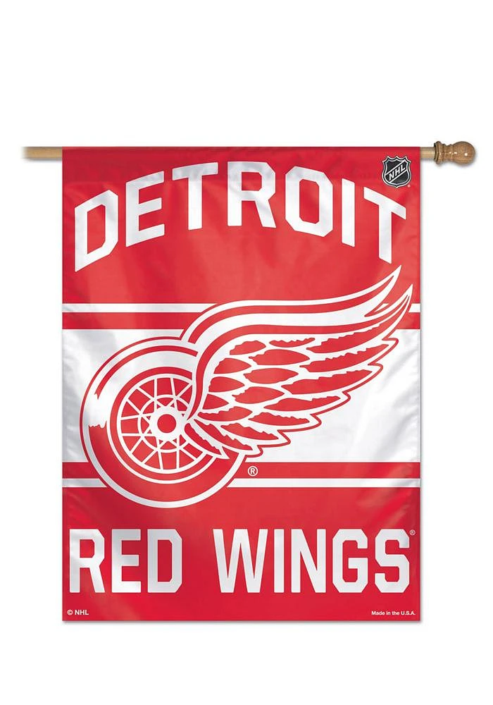 Detroit Red Wings 28x40 Silk Screen Sleeve Banner - Red