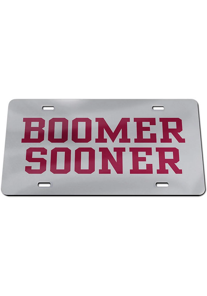 Oklahoma Sooners Silver Boomer Sooner Car Accessory License Plate